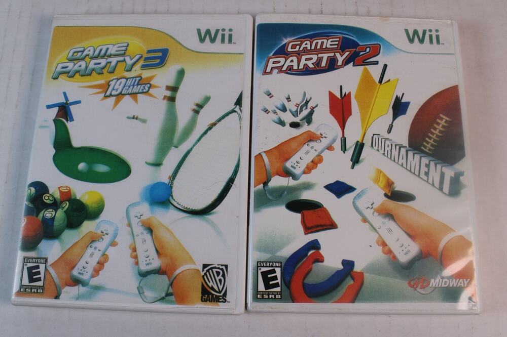 Game Party 2, & 3 Nintendo Wii LOT OF 2 Game Bundle Collection